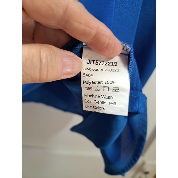 Shein Sleeveless Colorblock Top in Size 3X. Blue and Black Sequins Cap Sleeve - Picture 9 of 9